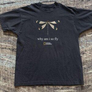 National Geographic Dragonfly Black T-shirt Gildan heavy cotton